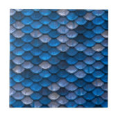 Elegant blauw metallic patroon tegeltje (Voorkant)