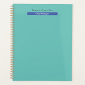 Elegant blauw minimalistisch design planner (Voorkant)