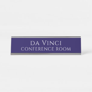 Elegant Blauw Naambord Conferentieruimte Bureau Naambordje
