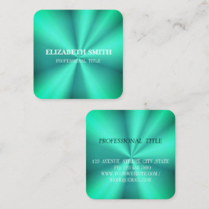 Elegant blauw ombre modern vierkant visitekaartje