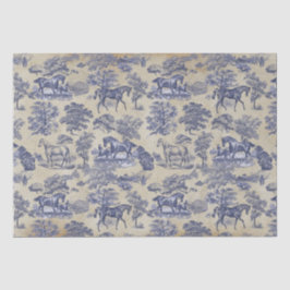 Elegant Blauw Paardentoilet Kraft Tissuepapier