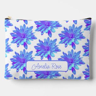 Elegant blauw paarse bloemenbloem etui