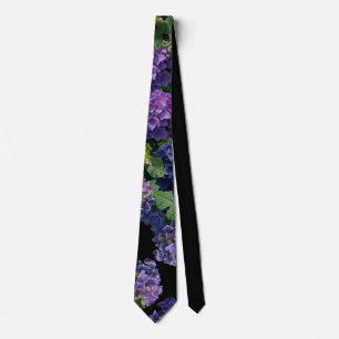 Elegant blauw paarse magenta groene bloemenhortens stropdas