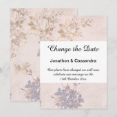 ELEGANT BLAUW PINK FLORAL VERANDERING DATUM (Voorkant / Achterkant)