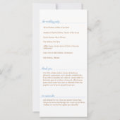 Elegant blauw programma, Caroline Wedding Collecti (Achterkant)