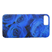 Elegant blauw roos blauw bloemblauw Case-Mate iPhone case (Achterkant (Horizontaal))