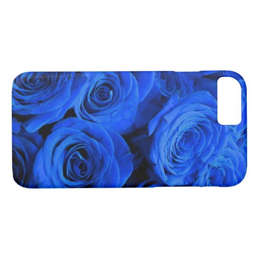 Elegant blauw roos blauw bloemblauw Case-Mate iPhone case (Achterkant (Horizontaal))