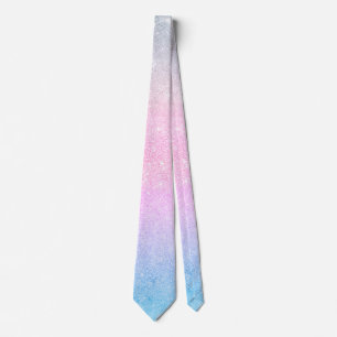 Elegant blauw roze zilver Glitter gradiëntontwerp Stropdas
