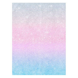 Elegant blauw roze zilver Glitter gradiëntontwerp Tafelkleed