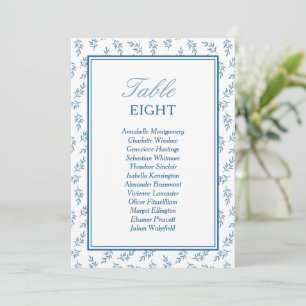 Elegant Blauw Trouwtafel Nummer Zitplaatsindeling