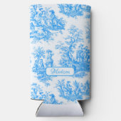 Elegant  blauw turquoise toile de jouy (Achterkant)
