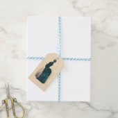 Elegant blauw Victoriaans jurken Mode Cadeaulabel (Met Touw)