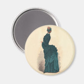 Elegant blauw Victoriaans jurken Mode Magneet (Voorkant / Achterkant)