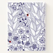 Elegant Blauw Wit Bruiloft Planner Notitieboek (Achterkant)