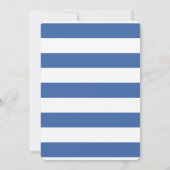 Elegant Blauw Wit Kustkuif Verlovingsfeest Kaart (Achterkant)