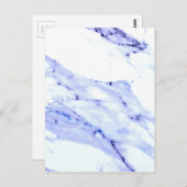 Elegant Blauw Wit Marmer graniet steen Briefkaart (Voorkant / Achterkant)
