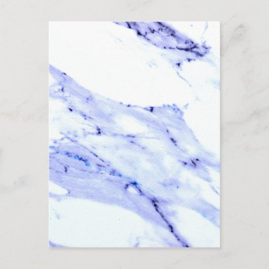 Elegant Blauw Wit Marmer graniet steen Briefkaart (Voorkant)