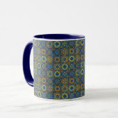 Elegant blauw&witte Marokkaanse patroon Mok (Voorkant links)