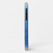 Elegant Blauw Zilver Modern Gepersonaliseerd Case-Mate iPhone Case (Achterkant/links)