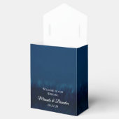 Elegant Blauw Zilveren String Lights Bruiloft Bedankdoosjes (Geopend)