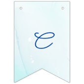 Elegant Blauwe Bloem  Afstuderen Vlaggetjes (Derde vlag)