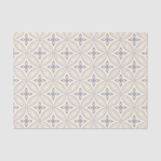 Elegant blauwe cirkels op papier met een crèmepatr