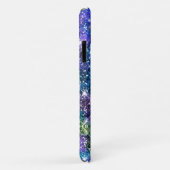 Elegant blauwe groene faux Glitter monogram Case-Mate iPhone Case (Achterkant/rechts)