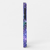 Elegant blauwe groene faux Glitter monogram Case-Mate iPhone Case (Achterkant/links)