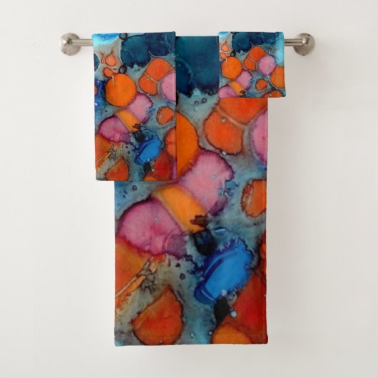 Elegant blauwe handdoekset bad handdoek (Insitu)