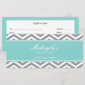 Elegant Blauwgroen blauw en grijs Chevron Gift Vou (Voorkant / Achterkant)