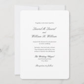 Elegant Blauwgroen Blauw - Families bruiloft uitno Kaart (Voorkant)