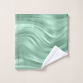 Elegant Blauwgroen cirkelpatroon Chic Stylish Bad Handdoek (Wasdoekje)