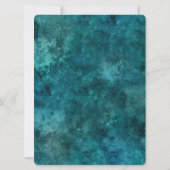 Elegant Blauwgroen Gold Glitter String Light Quinc Kaart (Achterkant)