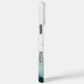 Elegant Blauwgroen Goud Abstracte Waterverf Custom Case-Mate iPhone Case (Achterkant / Rechts)