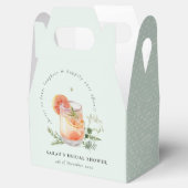 Elegant Blauwgroen Sinaasappel Groen Cocktail Vrij Bedankdoosjes (Geopend)