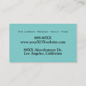 Elegant Blauwgroen wit en zwart Visitekaartje (Achterkant)