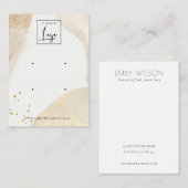 Elegant Bleek Gold Abstract Logo 2 Veroorbaar beel Visitekaartje (Voorkant / Achterkant)