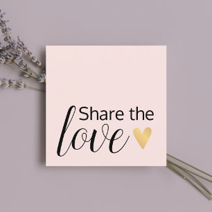 Elegant Bleek Roos Gold Heart Beauty Salon Aanbevelingskaartje