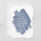 Elégant bleu azur Aquarelle Mariage Invitations (Devant)