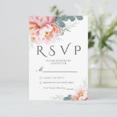 Elégant bleu bleu bleu flou mariage RSVP (Debout devant)