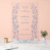 Elégant bleu bleu outresque français Vintage (Mariage)