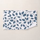 Elégant bleu Botanique Serviettes Feuilles (Serviette à main)