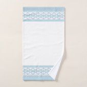 Élégant Bleu Ciel Et Blanc De Style (Serviette à main)