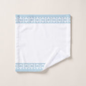Élégant Bleu Ciel Et Blanc De Style (Gant de toilette)