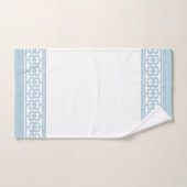Élégant Bleu Ciel Et Blanc De Style (Serviette à main)