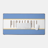 Élégant Bleu clair Bleu Blancs PICKLEBALL Texte (Clavier et souris)