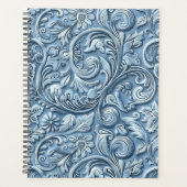 Élégant bleu clair en cuir à outils (Devant)