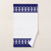 Élégant bleu et blanc (Serviette à main)