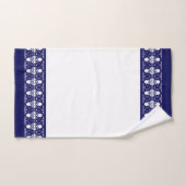 Élégant bleu et blanc (Serviette à main)