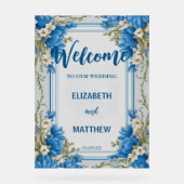 Élégant bleu et blanc Mariage de fleurs Hydrangea (Recto)